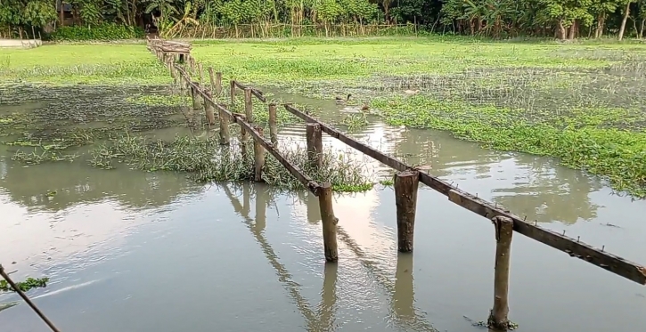 ঘর পেলেও পাননি রাস্তা, জোয়ারে পানিবন্দি আশি পরিবার