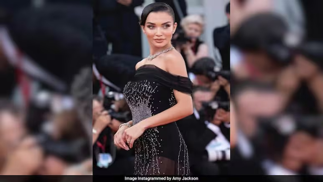 Venice Film Festival 2024: Newlywed Amy Jackson walks the red carpet in style