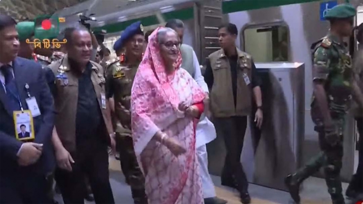 PM Hasina opens Agargaon to Motijheel section of metro rail PM Hasina opens Agargaon to Motijheel section of metro rail
