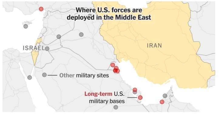 Iran strikes countries hosting US forces in Middle East