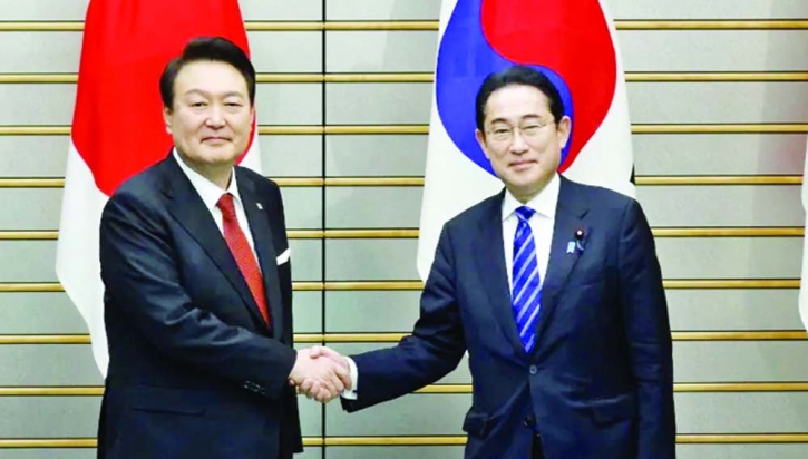 US hails S Korea, Japan PMs ’Historic’ meet amid N Korea threat US hails S Korea, Japan PMs ’Historic’ meet amid N Korea threat
